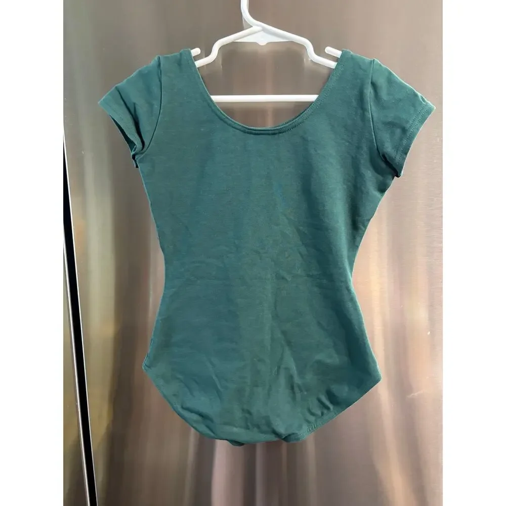 Mediterranean Green SS Leotard - Capezio - M